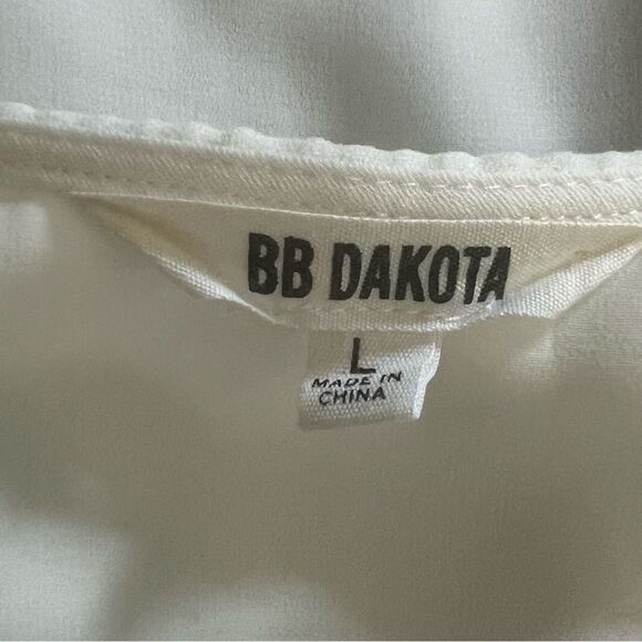 BB Dakota Ivory Split Back Tank Top Large - Picture 9 of 10